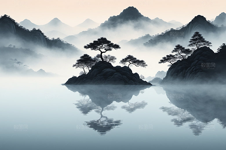 水墨高清国画装饰画