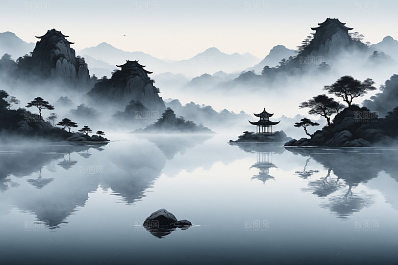 水墨意境写意装饰画