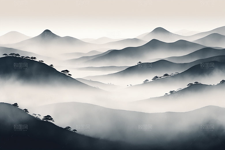 水墨国画中国风装饰画