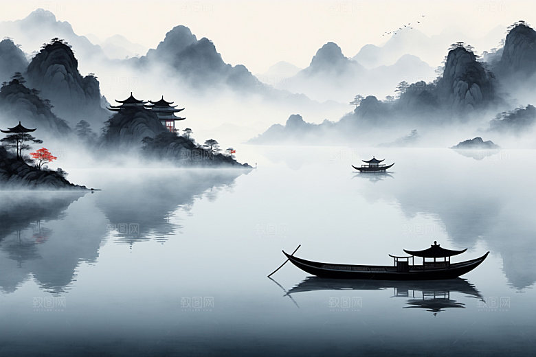 水墨国画意境装饰画