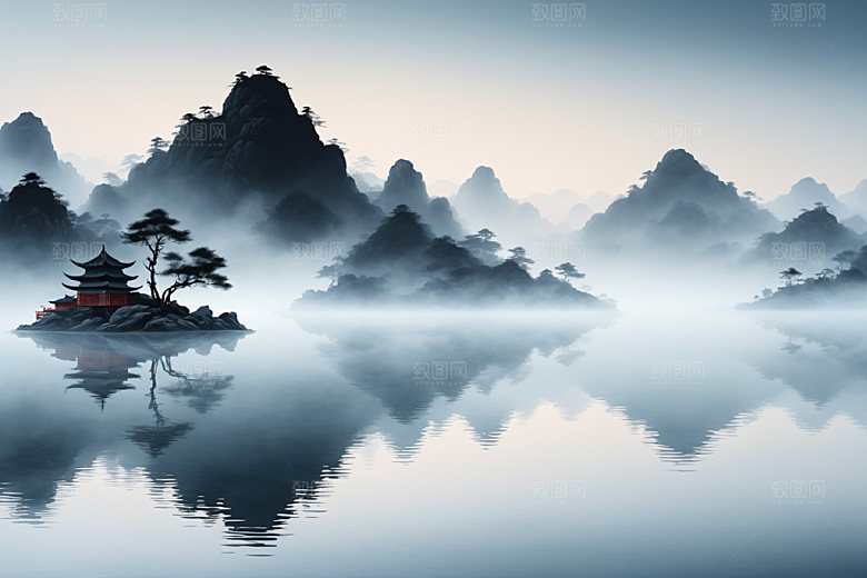 水墨写意中国风装饰画