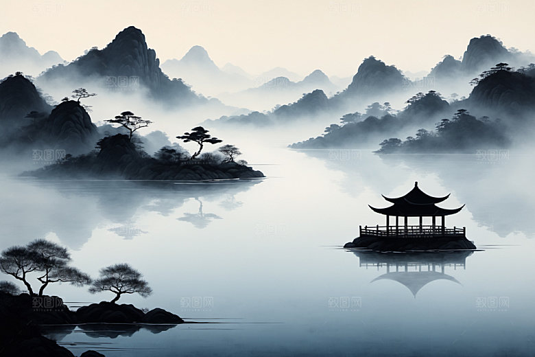 水墨写意意境装饰画