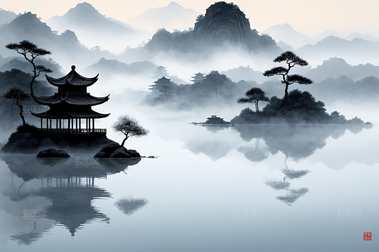 水墨中国风写意装饰画