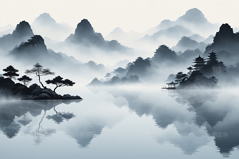 水墨国画写意装饰画