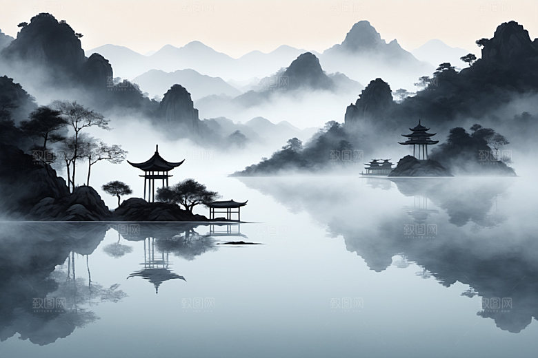 水墨国画高清装饰画