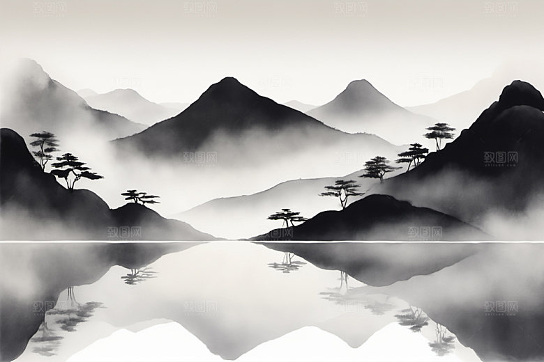 水墨中国风意境装饰画
