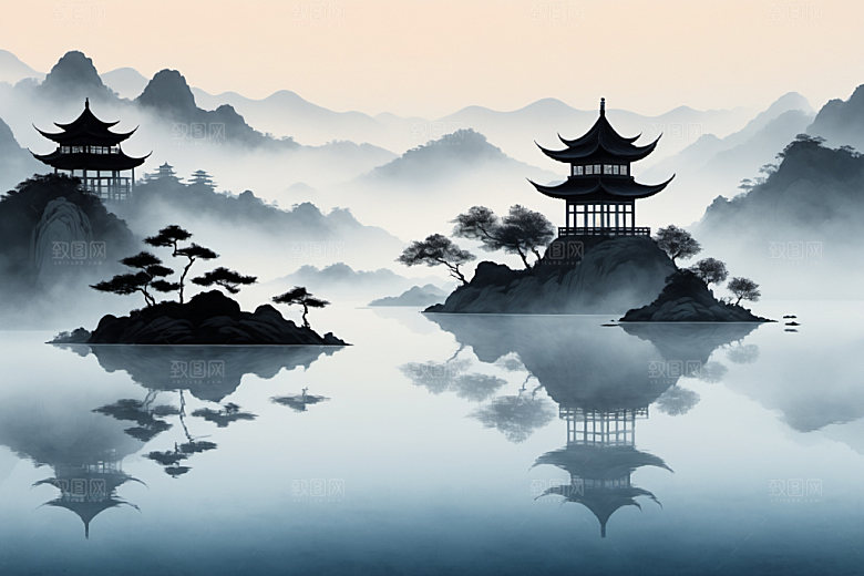 水墨国画写意装饰画