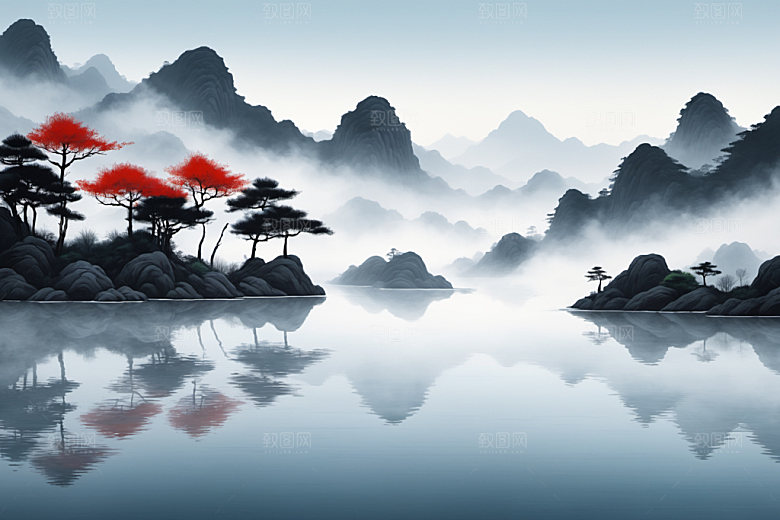 水墨中国风高清装饰画