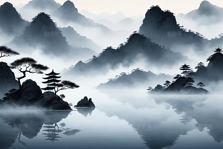 水墨写意高清装饰画