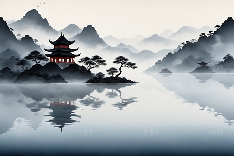 水墨意境中国风装饰画