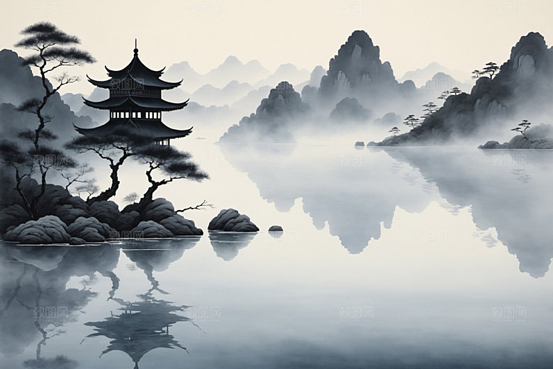 水墨写意中国风装饰画