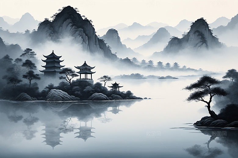 水墨意境写意装饰画