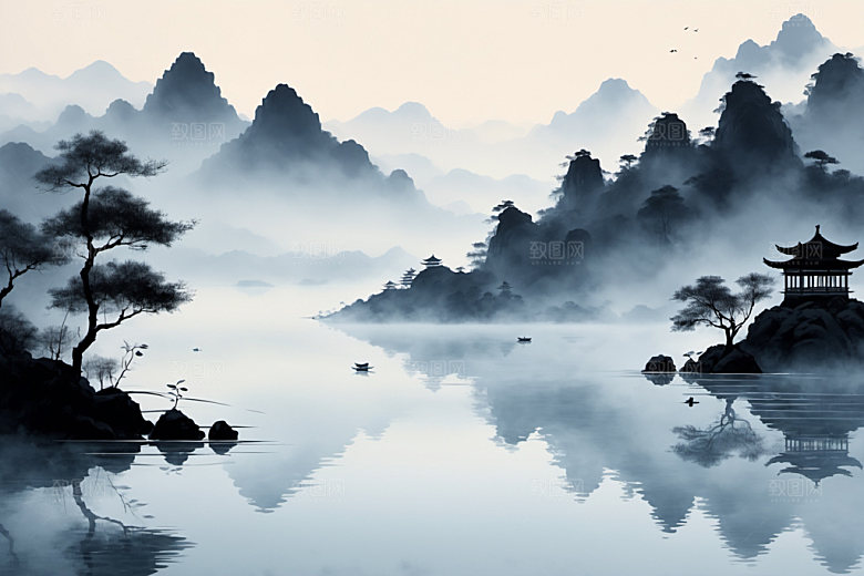 水墨国画高清装饰画