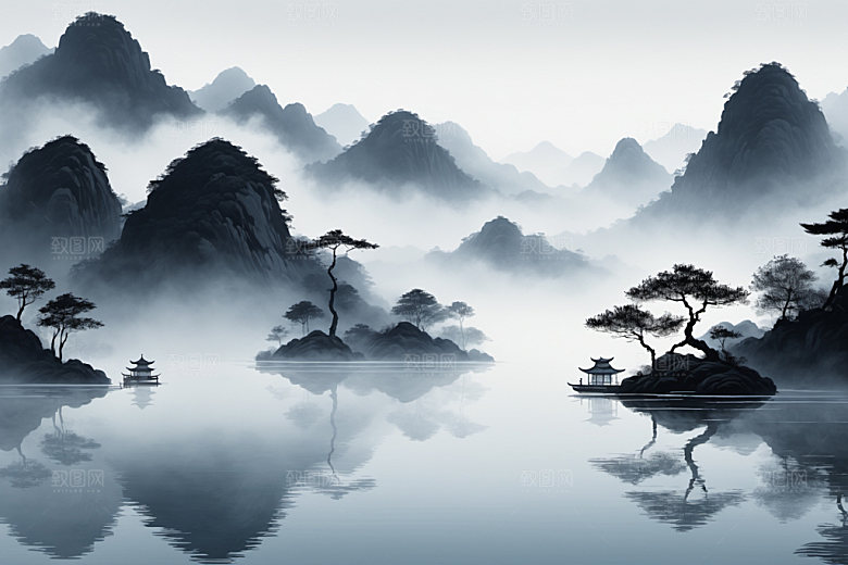 水墨写意中国风装饰画