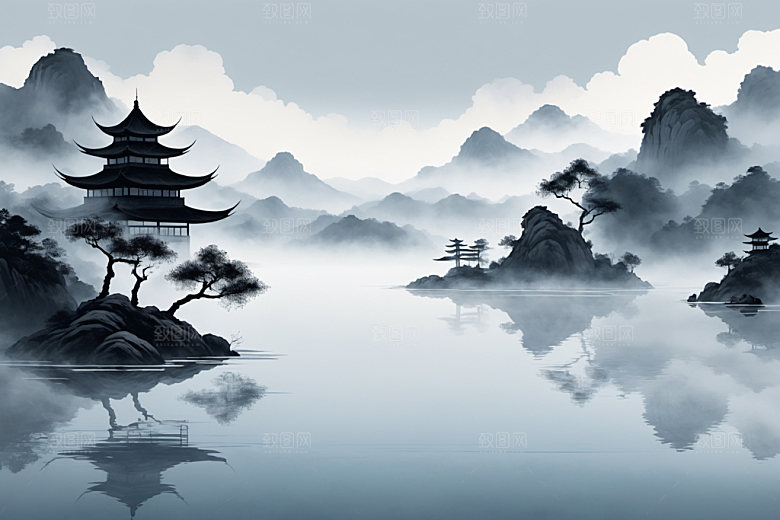 水墨写意中国风装饰画