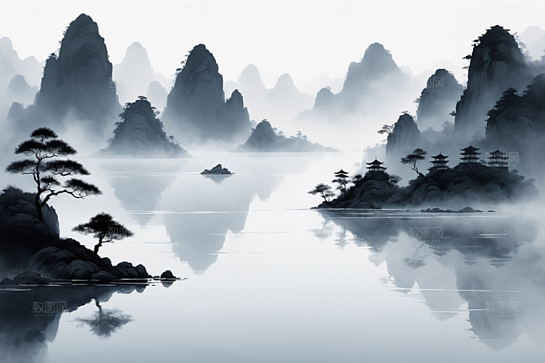 水墨高清写意装饰画