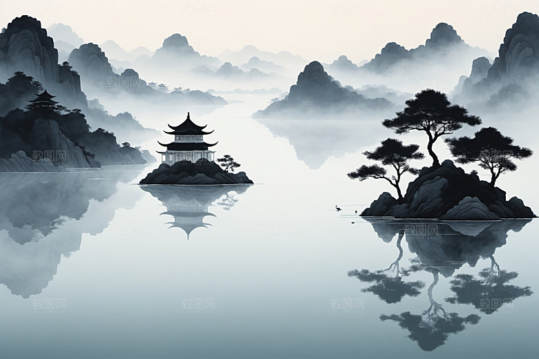 水墨写意国画装饰画