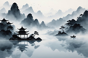 水墨意境国画装饰画