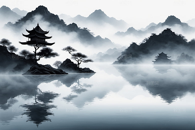 水墨写意中国风装饰画