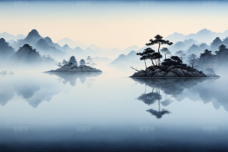 水墨细腻写意装饰画