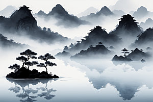 水墨意境国画装饰画