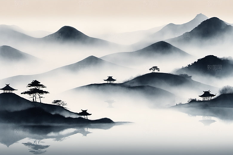 水墨高清中国风装饰画