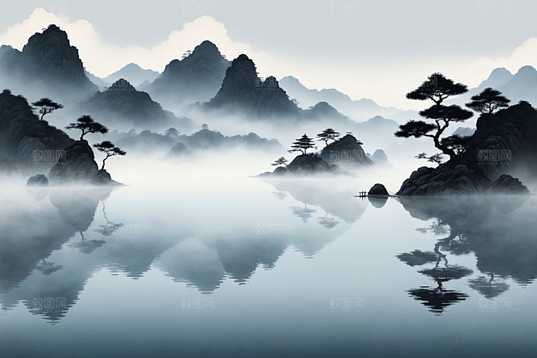水墨高清意境装饰画