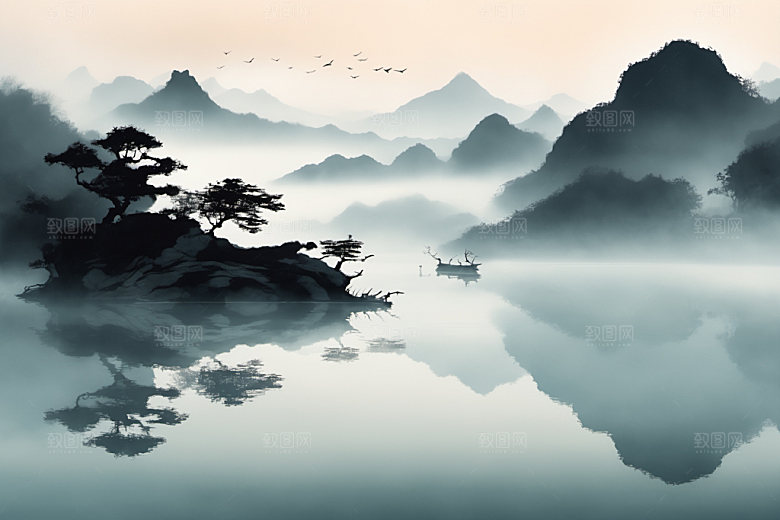 水墨中国风意境装饰画