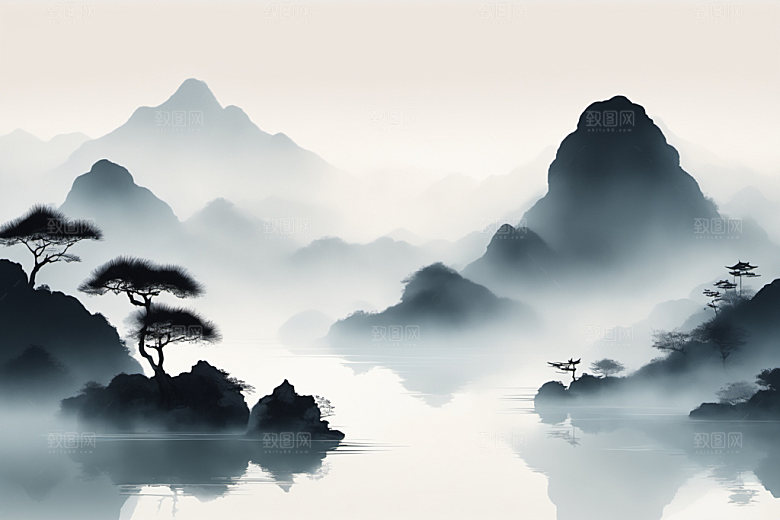 水墨中国风高清装饰画