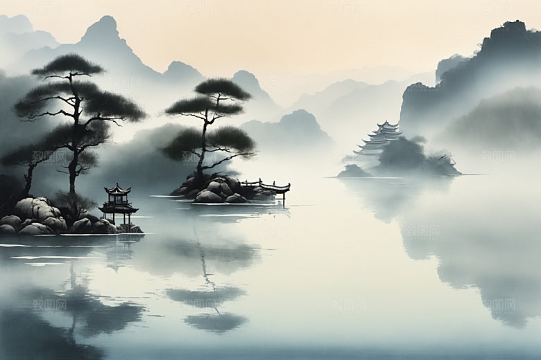 水墨中国风高清装饰画