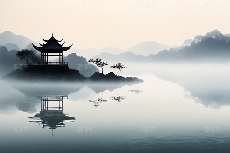 水墨高清意境装饰画