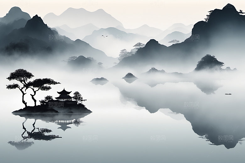 水墨意境高清装饰画