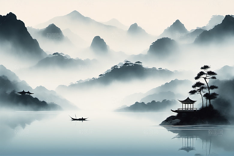 水墨高清唯美装饰画