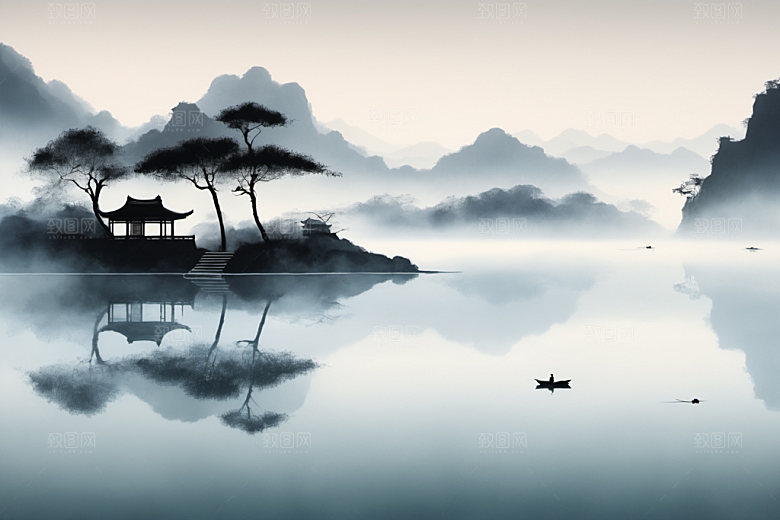 水墨意境高清装饰画