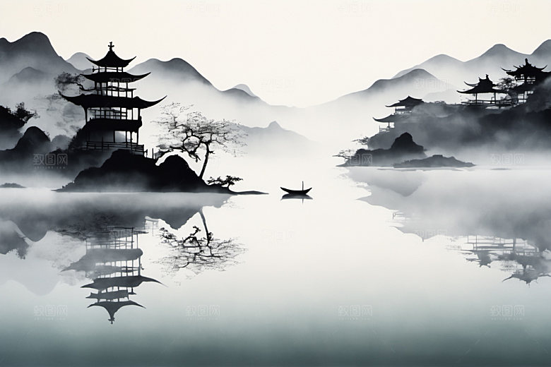 水墨写意意境装饰画