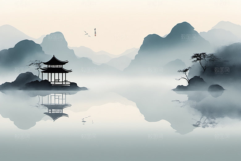 水墨意境唯美装饰画