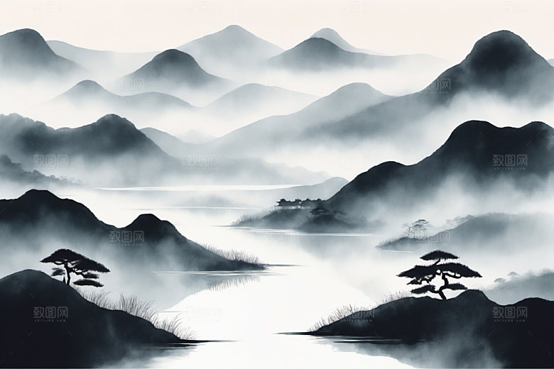 水墨写意意境装饰画