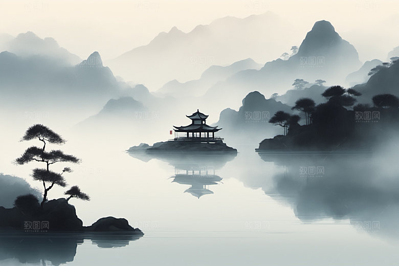 水墨国画高清装饰画