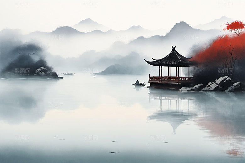 水墨意境唯美装饰画
