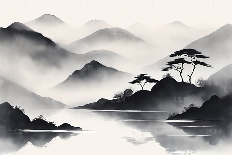 水墨写意国画装饰画