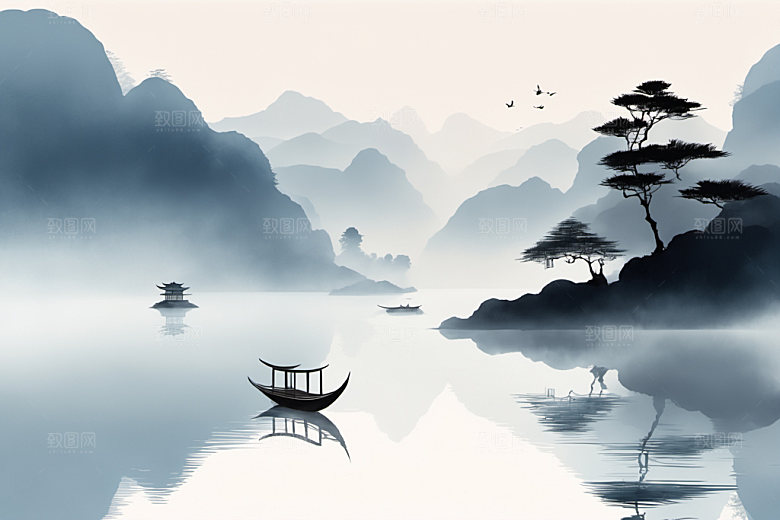 水墨中国风意境装饰画