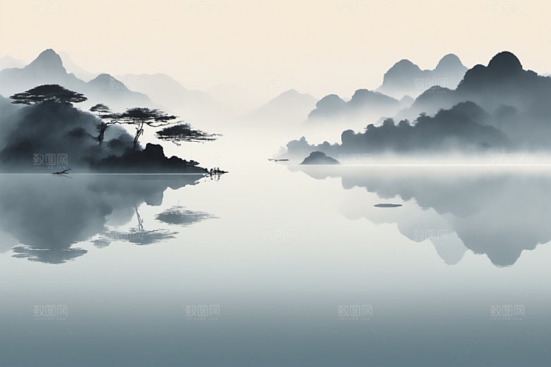 水墨意境唯美装饰画