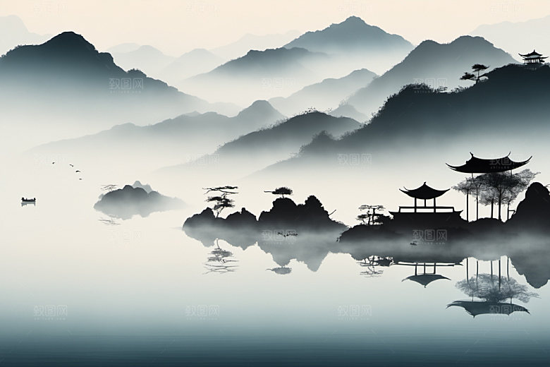 水墨中国风意境装饰画