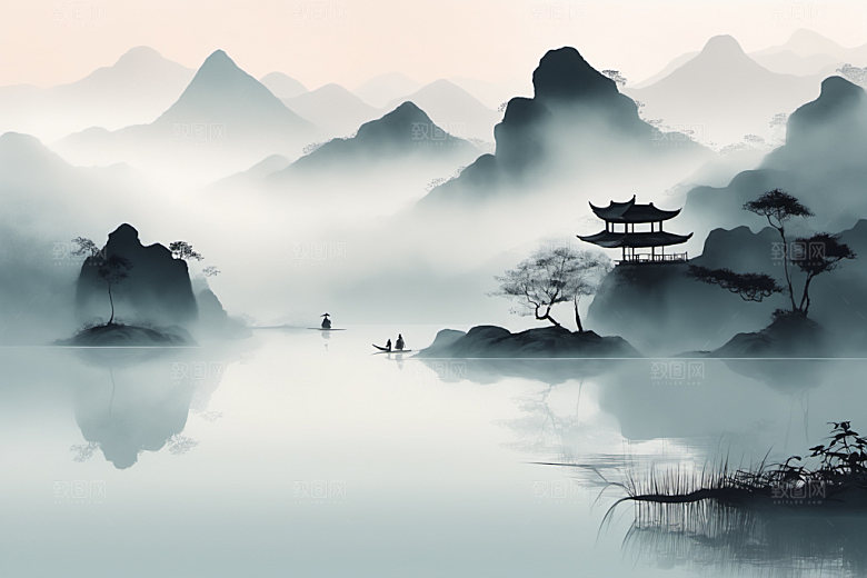 水墨意境高清装饰画