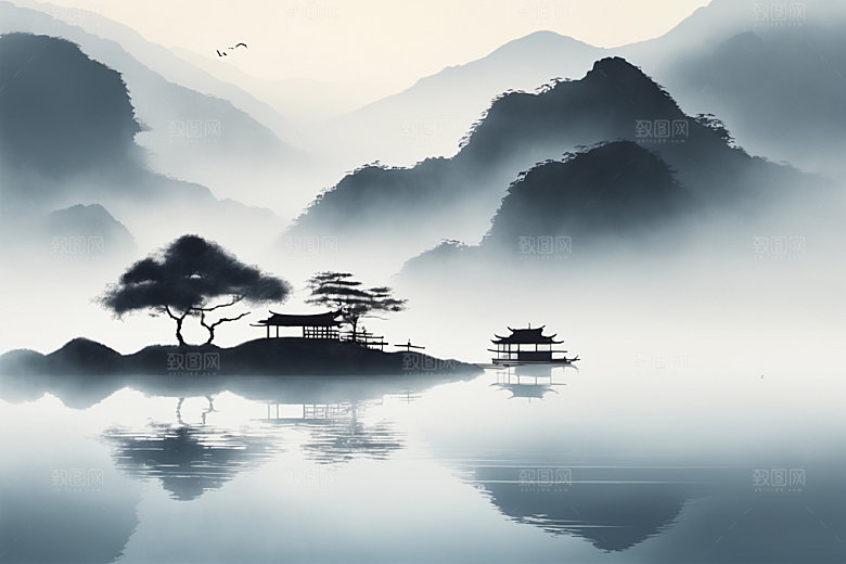水墨意境写意装饰画