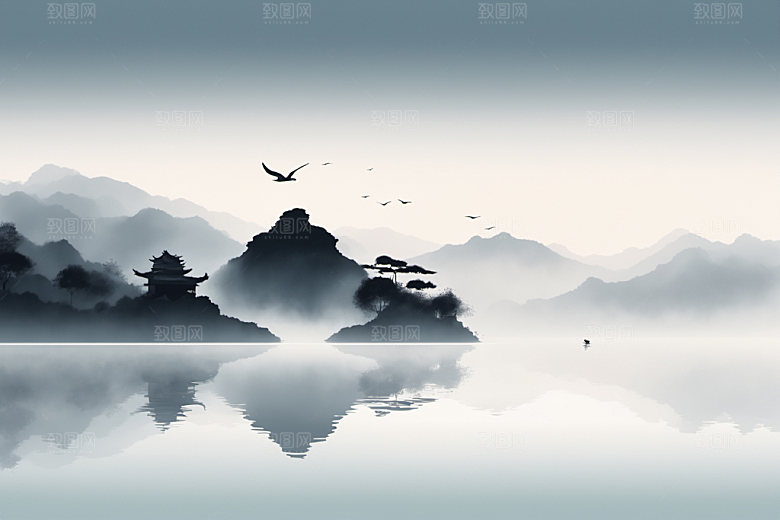 水墨写意意境装饰画