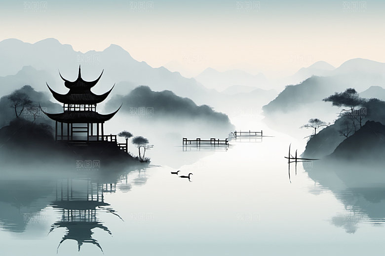 水墨意境高清装饰画