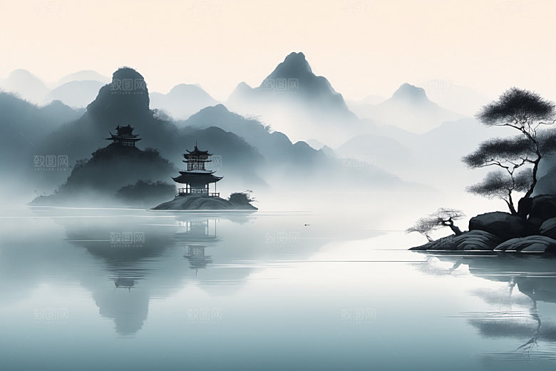 水墨意境高清装饰画