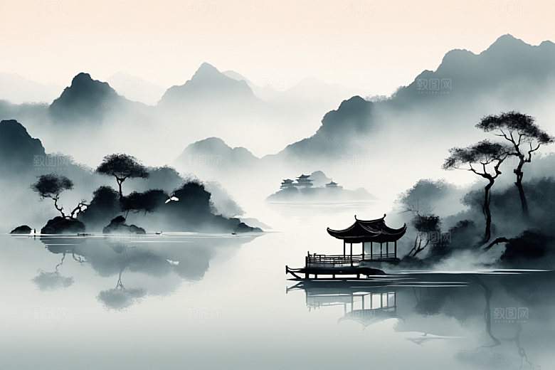 水墨写意中国风装饰画