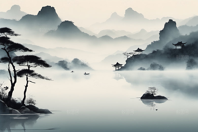 水墨国画写意装饰画